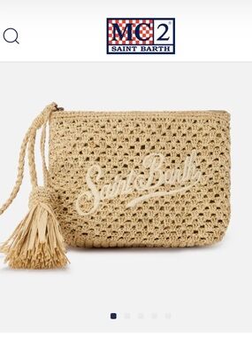 MC2 Saint Barth Tan Woven Wristlet Clutch